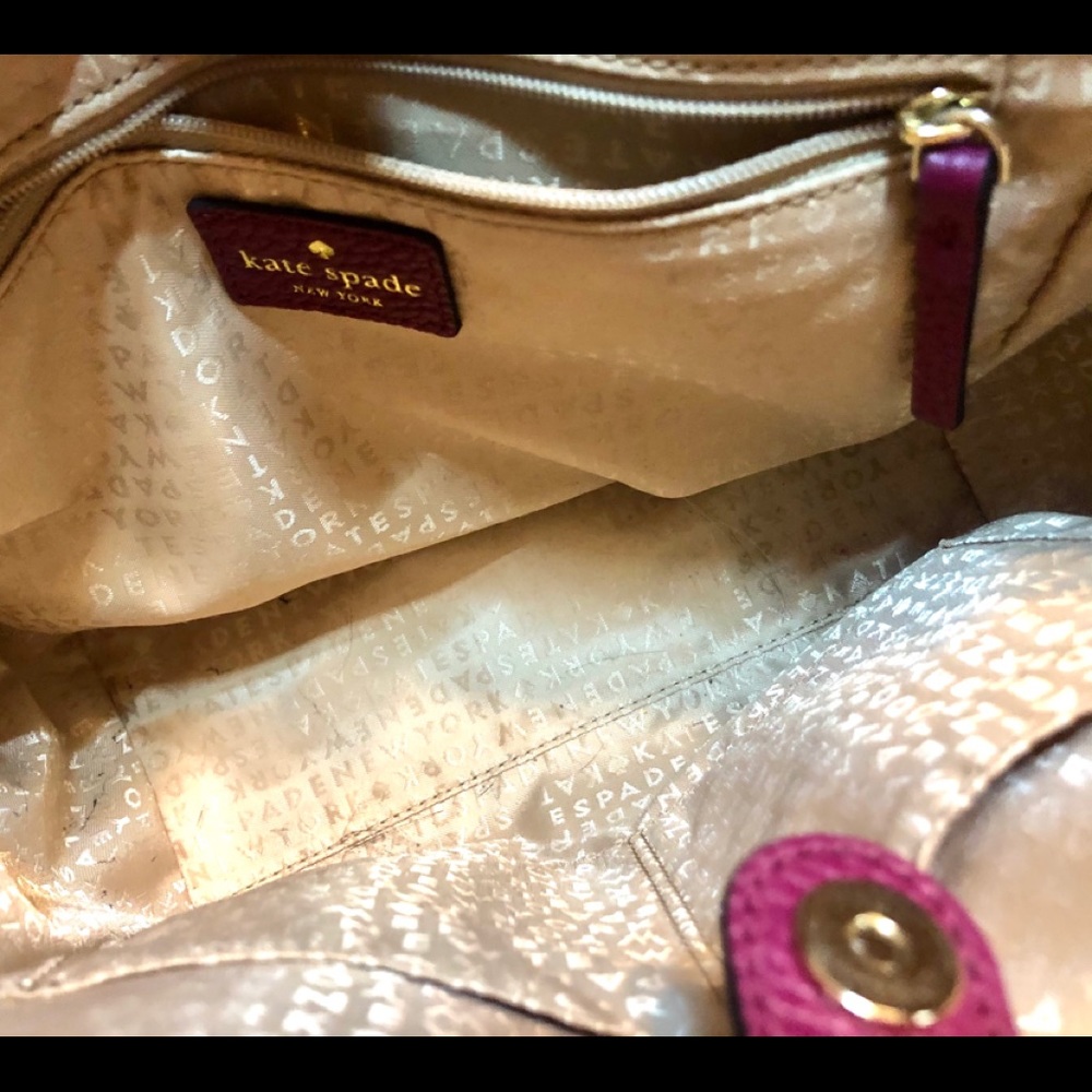 Kate Spade Crossbody Purse - Maroon and Cream - Picture 2 of 6